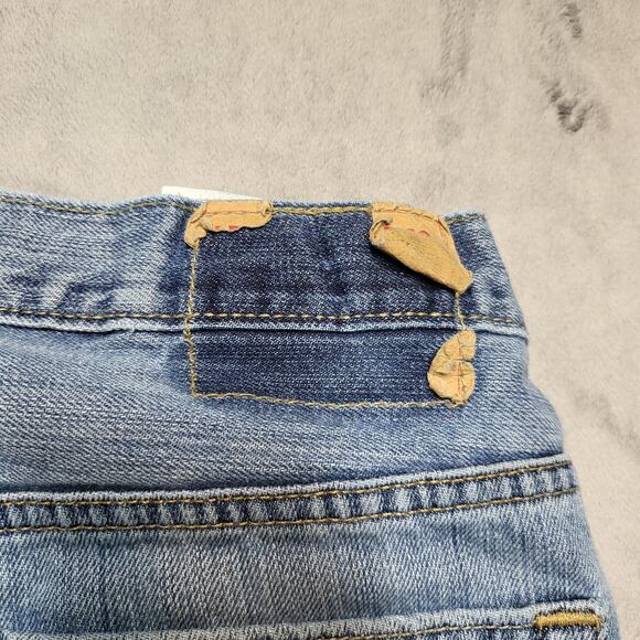 Levis 569 Jeans Mens 38x33 Blue Light Wash Loose Straight Leg Denim Zip Fly - Picture 3 of 10